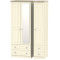 Venice Standard Triple 4 Drawer Mirrored Wardrobe 